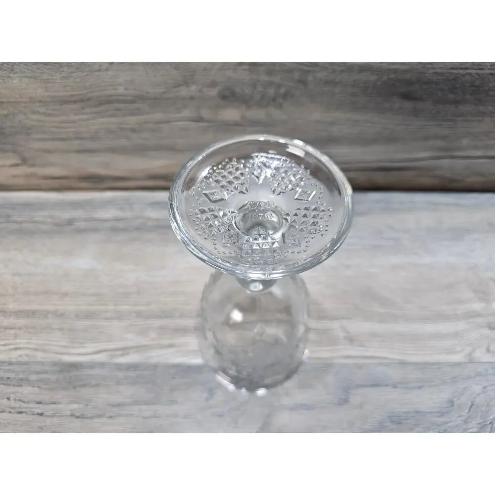 Vintage 1978 Avon Hearts & Diamonds Stemmed Goblet Glass